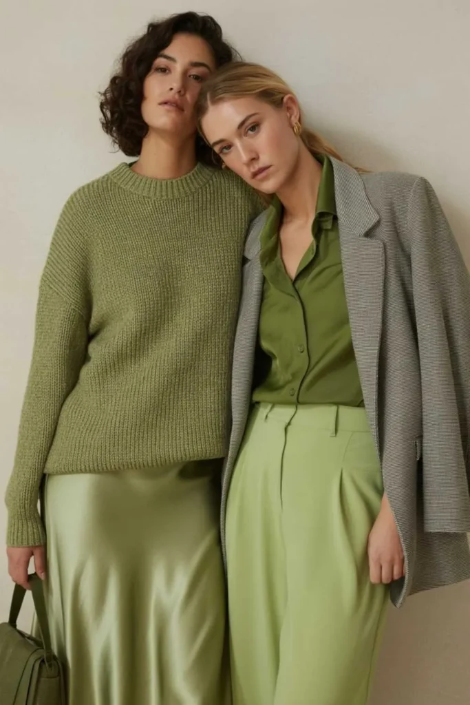 Matcha Toned Outfit Ideas: Master 2025's Most Calming Color Trend 6 Matcha Toned Outfit
