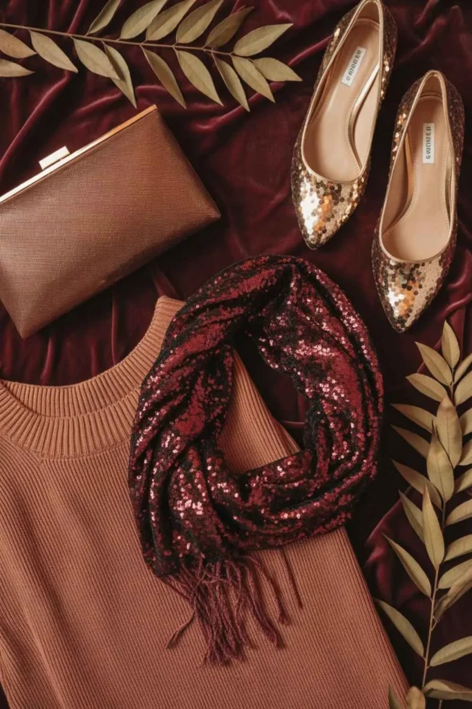 Glitter Accents Fall Outfit: 30+ Sparkling Ways to Shine This Autumn 2025 3 Glitter Accents Fall Outfit