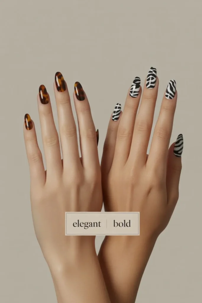 50 Stunning Autumn Animal Print Nails That Define Fall 2025's Wildest Trend 4 Autumn Animal Print Nails