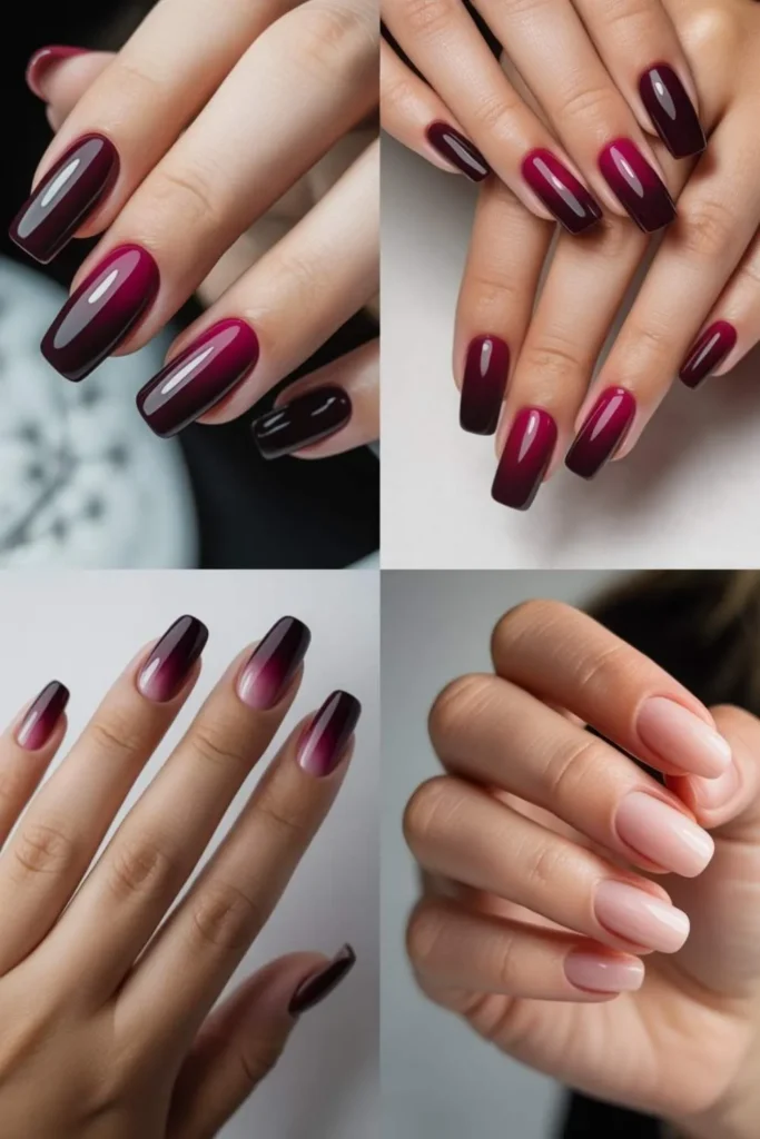 Burgundy Ombre Nails: The Ultimate Guide to 2025's Hottest Gradient Manicure Trend 3 Burgundy Ombre Nails