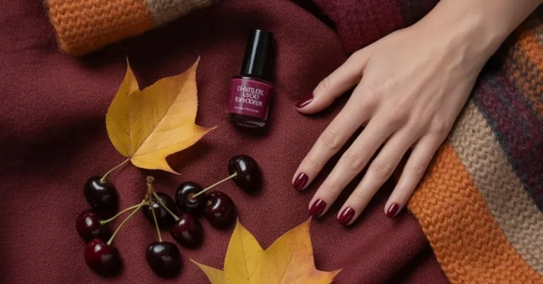 Black Cherry Fall Nails 2025