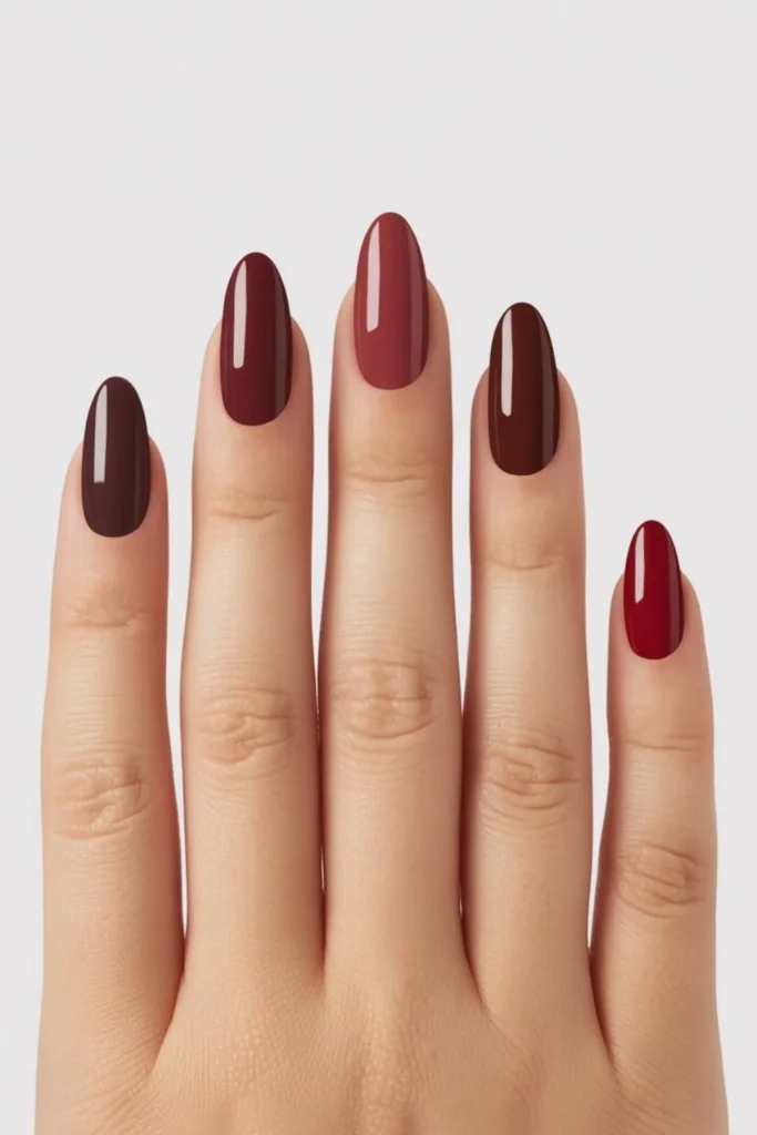 Dark Red Almond Nails: 50+ Stunning 2025 Designs & Expert Application Tips 3 Dark Red Almond Nails