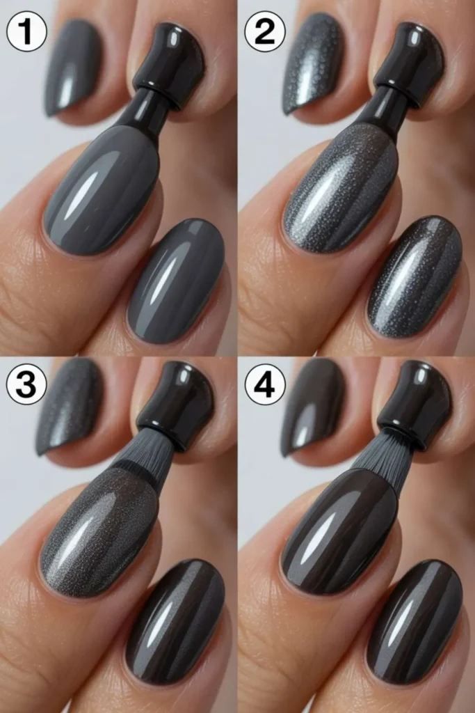 Dark Chrome Nails: The Bold 2025 Trend That's Redefining Metallic Manicures 3 Dark Chrome Nails