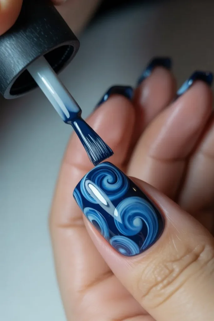Swirly French Tips: 2025's Most Artistic Manicure Trend Guide 4 Swirly French Tips