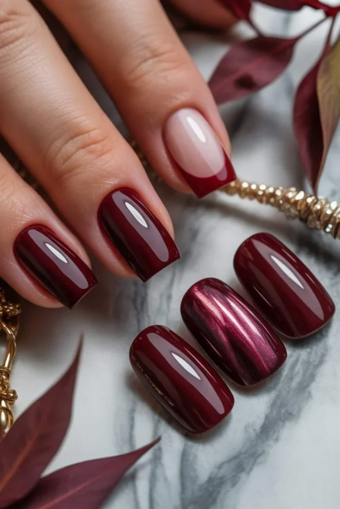 Burgundy Fall Nails 2025: 50+ Trending Wine Red Nail Designs & Ideas 3 Burgundy Fall Nails 2025