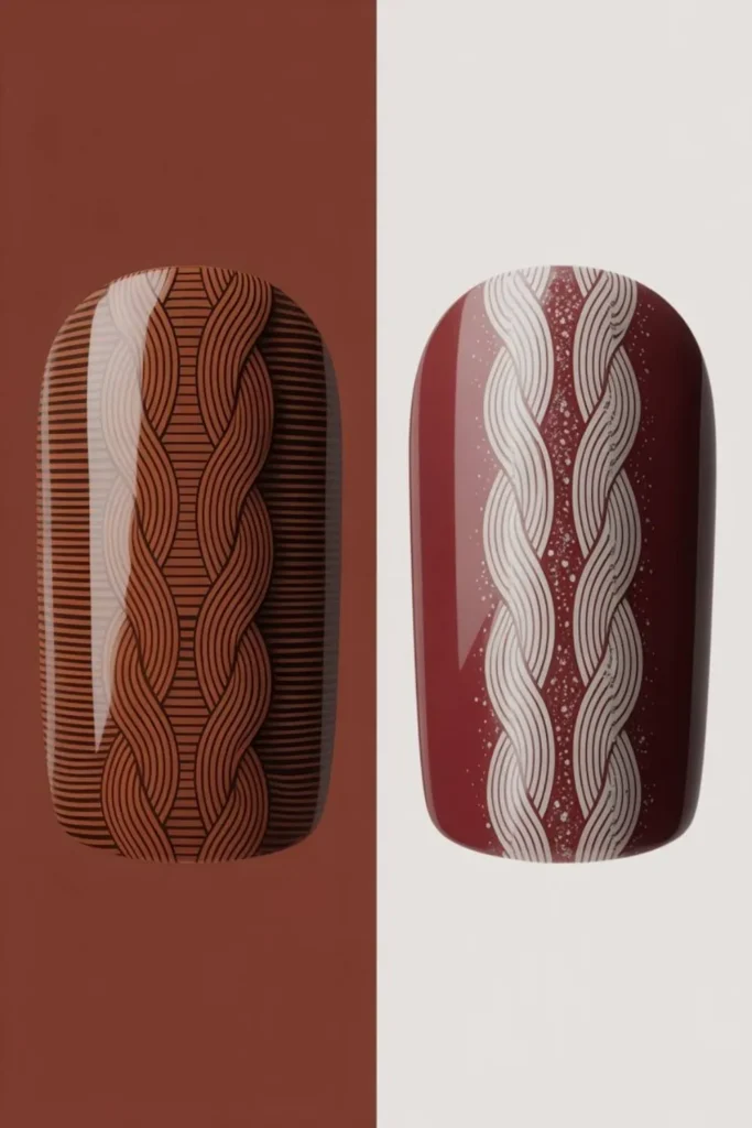 Sweater Texture Nails Design: 50+ Cozy Cable Knit Manicure Ideas for 2025 4 Sweater Texture Nails Design