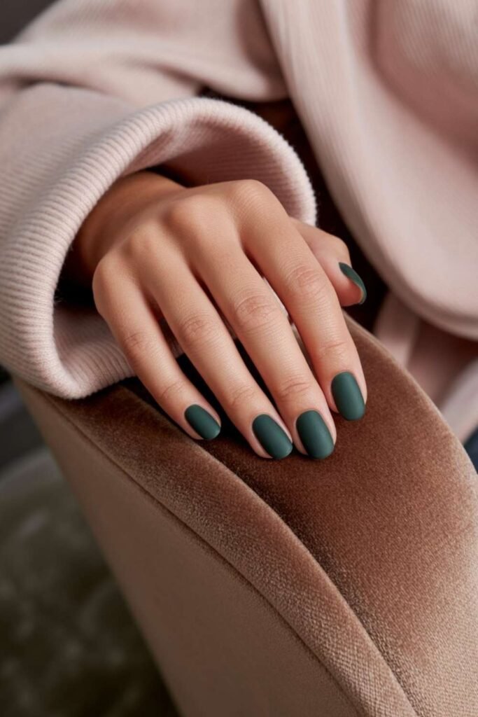 85+ Velvet Matte Nails Autumn Designs That Define 2025's Coziest Trend 2 Velvet Matte Nails Autumn