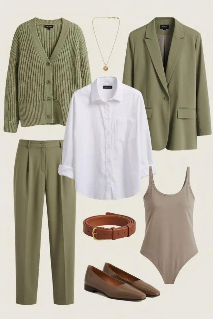 Matcha Toned Outfit Ideas: Master 2025's Most Calming Color Trend 4 Matcha Toned Outfit
