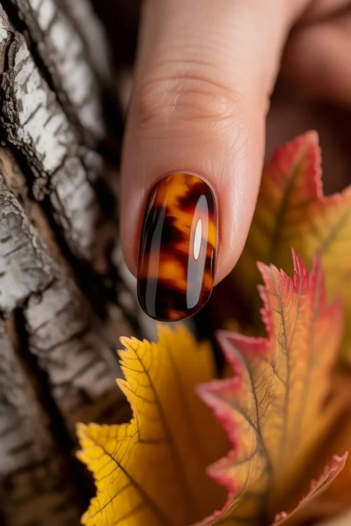 50 Stunning Autumn Animal Print Nails That Define Fall 2025's Wildest Trend 2 Autumn Animal Print Nails