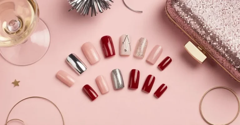 New Year Short Nails